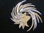 Rare Art Deco Boucher Gold and silver Tone Bird Brooch 1960s Carousel 3