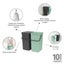 Brabantia Sort & Go Built-In Bin (2 x 12L) Jade Green/Grey Carousel 10
