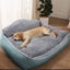 120CM High back bolster comfort Pet Dog Bed Super Thick Warm Carousel 4