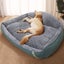 120CM High back bolster comfort Pet Dog Bed Super Thick Warm Carousel 5