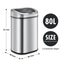 80L Rubbish Bin Waste Can Kitchen Carousel 13