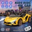 Kids Ride On Car Lamborghini Sian Licensed Electric Vehicle Toy Dual Motor Car Carousel 1