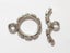 2 ROUND SILVER TOGGLE CLASPS Carousel 1