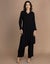 Moomaya Women's Indo-Western Co-Ord Set Asymmetric Long Kurta With Palazzo Pants Carousel 1