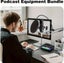 Podcast Recording Equipment with Gold Microphone Carousel 3
