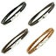 MENS LEATHER BRACELET DOUBLE BRAIDED STERLING SILVER 925 Carousel 1