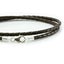 MENS LEATHER BRACELET DOUBLE BRAIDED STERLING SILVER 925 Carousel 6