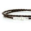 MENS LEATHER BRACELET DOUBLE BRAIDED STERLING SILVER 925 Carousel 8