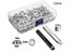 Grommet Tool Kit 100 Sets 6mm-14mm Inside Diameter Silver For DIY Carousel 1