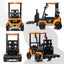 Kids Forklift Truck Toy Electric RC Ride on Car Remote Control Lift Loader 12V Carousel 6