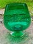 Spectacular Racing Car Green RETRO Art Glass Brandy Balloon VASE Carousel 1