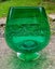 Spectacular Racing Car Green RETRO Art Glass Brandy Balloon VASE Carousel 7