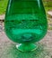 Spectacular Racing Car Green RETRO Art Glass Brandy Balloon VASE Carousel 8