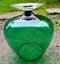 Spectacular Racing Car Green RETRO Art Glass Brandy Balloon VASE Carousel 9
