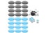 6/12/24Pcs Drum Mute Pad Transparent Silicone Jazz Snare Drum Muffler Carousel 1