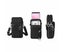 Nylon Multi-Pocket Phone Crossbody Bag Black Carousel 1