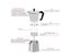 Espresso 3 Cup Coffee Maker Stovetop Moka Pot Carousel 7