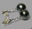 Round 12.2mm Peacock Grey Green Tahitian Pearl Earrings Carousel 6