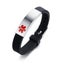 Personalized Medical Alert ID Kid Women Bracelet Silicone Bangle Adjustable Band Carousel 8