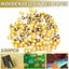 100pcs DIY Mixed Mini Bees Self Adhesive Wooden Bumble Bee Craft Card Wood Decor Carousel 1