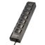 7 Port USB 2.0 Hub + AC Power Adapter ON/OFF Switch For PC Laptop MAC - BLACK Carousel 3