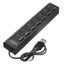 7 Port USB 2.0 Hub + AC Power Adapter ON/OFF Switch For PC Laptop MAC - BLACK Carousel 4