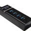 USB 3.0 High Speed 4 Ports HUB Splitter Adapter - BLACK Carousel 5