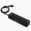 USB3.0 7 Port HUB Fast Charge USB Charger for Samsung Xiaomi Huawei - BLACK Carousel 4