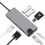 8 Port USB C Hub HDMI VGA Ethernet Lan RJ45 Adapter for Mac Book Pro gray Carousel 2
