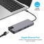 8 Port USB C Hub HDMI VGA Ethernet Lan RJ45 Adapter for Mac Book Pro gray Carousel 3