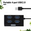 USB 2.0 HUB Adapter External Converter for Laptop Desktop - BLACK Carousel 2