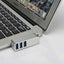 Mini 3 Port USB 3.0 Hub Rotary USB Splitter Adapter for PC Laptop - SILVER Carousel 3