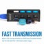 USB 3.0 Hub With on/off Switch For Windows for Mac OS for Linux PC Laptop Black Carousel 3