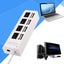 USB 2.0 Hub On/Off Switches + DC Power Adapter Cable for PC Laptop - 2PCS - W Carousel 3