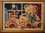 Teddy Bear Play Room Scene For Nursery Or Kids Zone Completed Long-Stitch Carousel 1