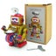 Playing Robot Reminiscence Children Kids Tin Toys With Key - GOLD Carousel 3