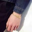 2 Pcs Unisex Retro Golden Cudgel Bangle Bracelet for Men Women - 1 Carousel 3