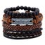 Believe Words Charm Multilayer Weave Beaded Bracelet for Men - 1 - 3PCS Carousel 1