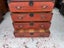 Circa 1940's Japanese Pawlonia Wood Kimono Chest with Key Carousel 13