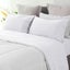 Ramesses White Pebble Wash Linen Look Alternative Sheet Set Carousel 1