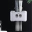 Automatic Toothpaste Squeezer 5 Toothbrush Holder Wall Mount Stand Set - 4 Carousel 4