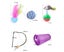 28PCS Lovely Pet Toy Cat Kitten Toys Rod Fur Mice Bells Balls Catnip Carousel 5