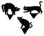 3X Halloween Decorations Black Cat Silhouette Yard Sign Yard Decoration Props Carousel 1
