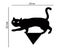 3X Halloween Decorations Black Cat Silhouette Yard Sign Yard Decoration Props Carousel 3