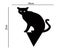 3X Halloween Decorations Black Cat Silhouette Yard Sign Yard Decoration Props Carousel 4