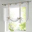 1 Piece Roman Curtain Knot Sitting Bedroom Style Voile Embroidered Window Wh Carousel 1