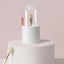 white Makeup Brush Holder With Lid Makeup Brush Storage Box With Clear Swing Carousel 2