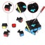3pcs Speed Cube Set, All Black Base Puzzles Magic Cube Set Of 2x2x2 3x3x3 Pyrami Carousel 4