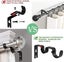 2pcs Double Curtain Rod Pole Holder Curtain Drapery Rod Brackets 12.2*5.3cm b Carousel 5