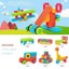 100pcs Bristle Shape 3d Building Blocks Carousel 3